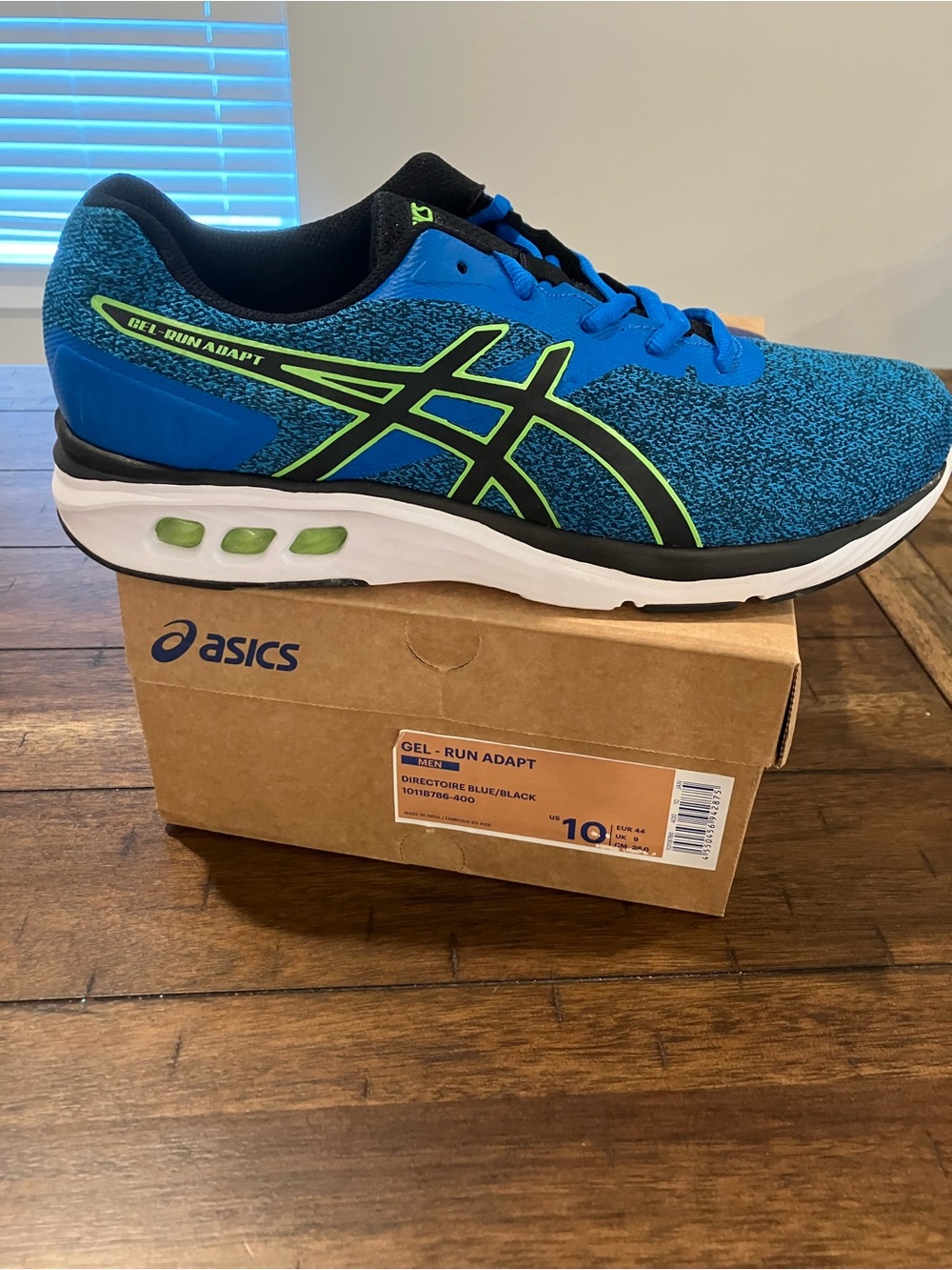 Asics Gel-Run Adapt Men’s Athletic Shoes - Blue with Neon Green Accents